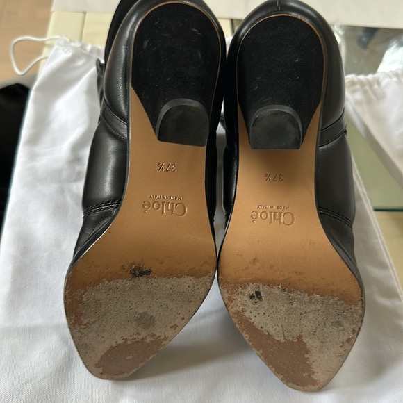 Chloé Black Leather Ankle Boots - Picture 6 of 6